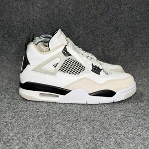 Jordan 4 Retro Shoes Womens 7 Military Black Athletic Basketball Hooping Sneaker